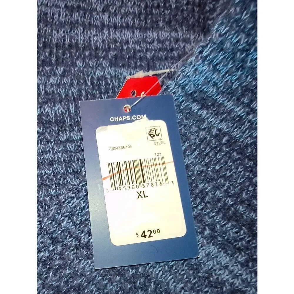 Chaps Boys Wolf Intarsia Crewneck Knit Sweater Size XL Blue WOLFPACK NC STATE Se